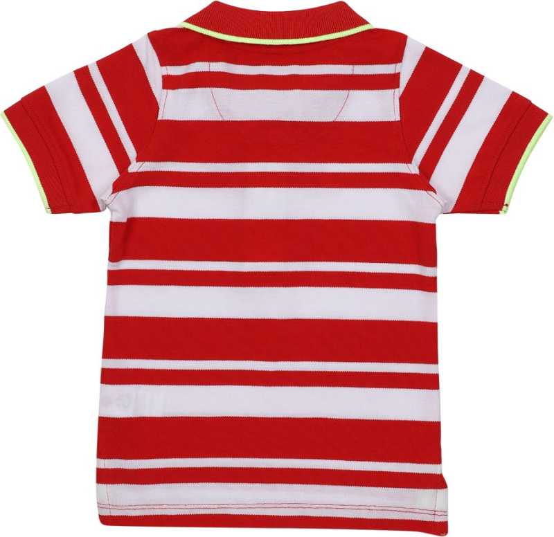 Boys Striped Cotton Blend T Shirt