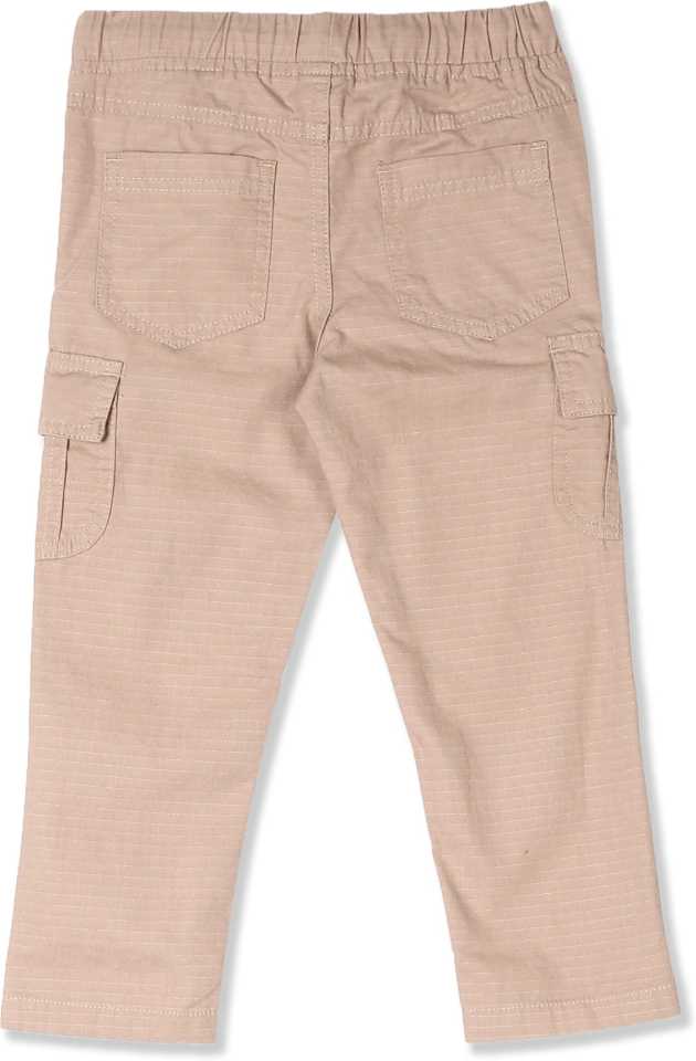 Regular Fit Boys Beige Cotton Blend Trousers