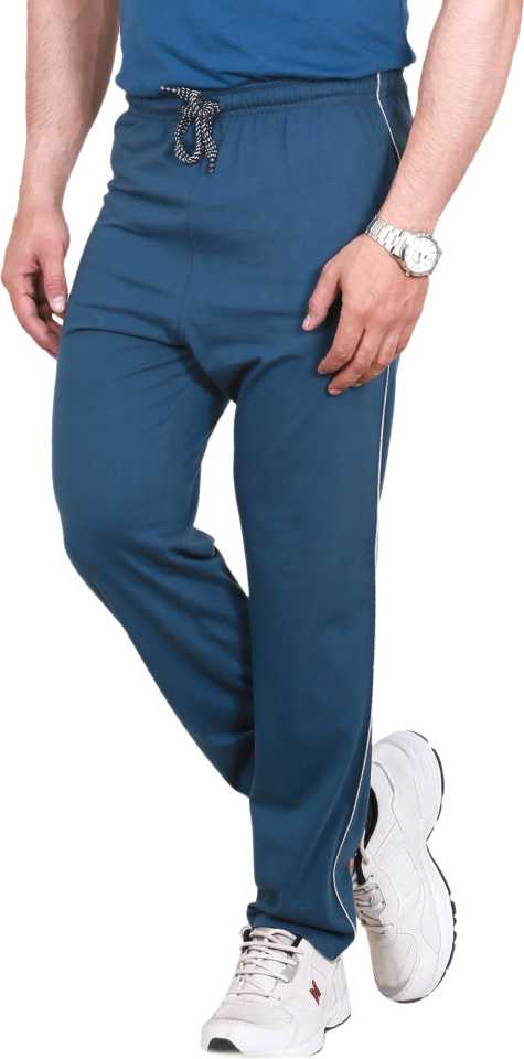 Solid Men Blue Track Pants