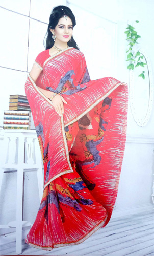 Stylish fancy georgette traditional look saree 54GGT2380X