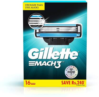 Gillette Mach3 Shaving 3-Bladed Cartridges