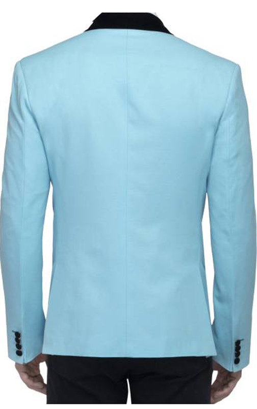 Stoc Solid Single Breasted Party, Casual Men's Blazer  (Blue)