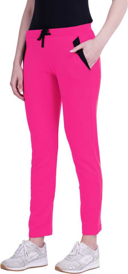 Solid Women Pink Track Pants