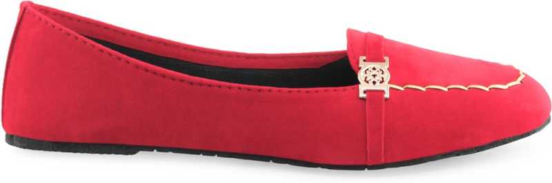 Stoc Red Loafers For Women