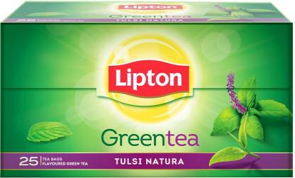 Lipton Tulsi Natura Green Tea Bags Box  (25 Bags)