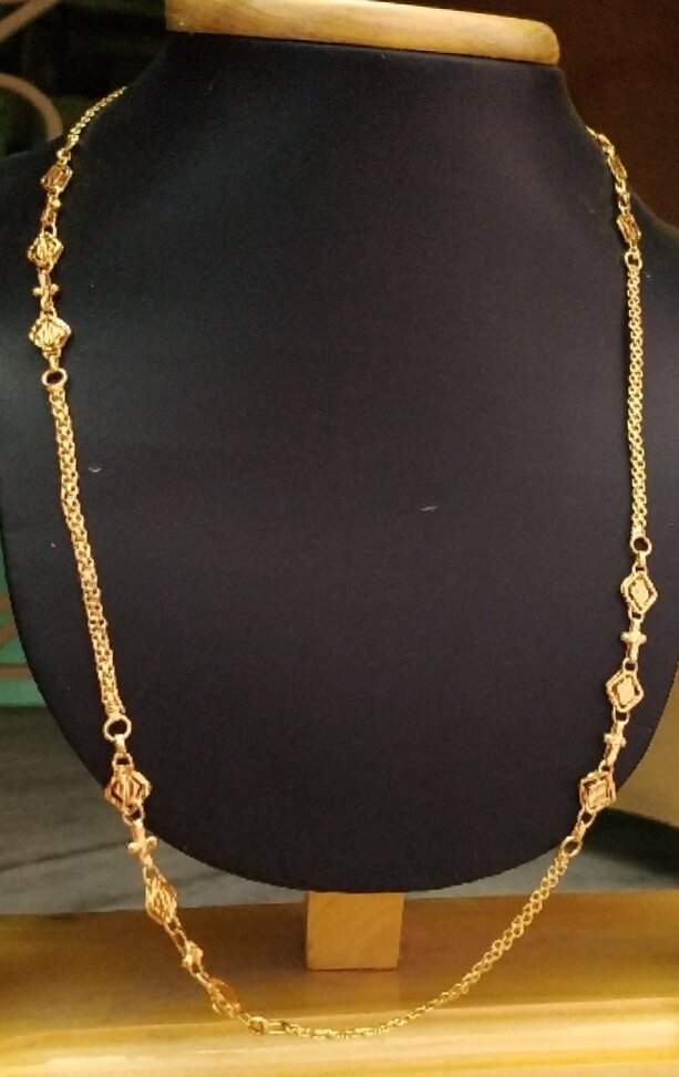 1gm Gold plated design chain