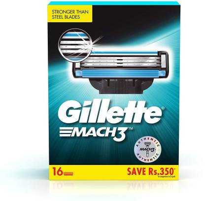 Gillette Mach3 Shaving 3-Bladed Cartridges
