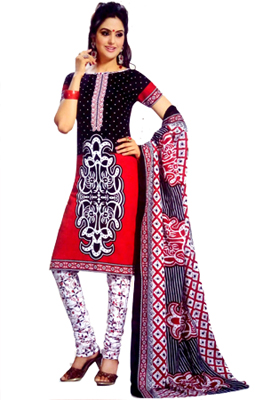 Stoc Bazzar Retail Cotton Printed Salwar Suit Dupatta Material  (Un-stitched)