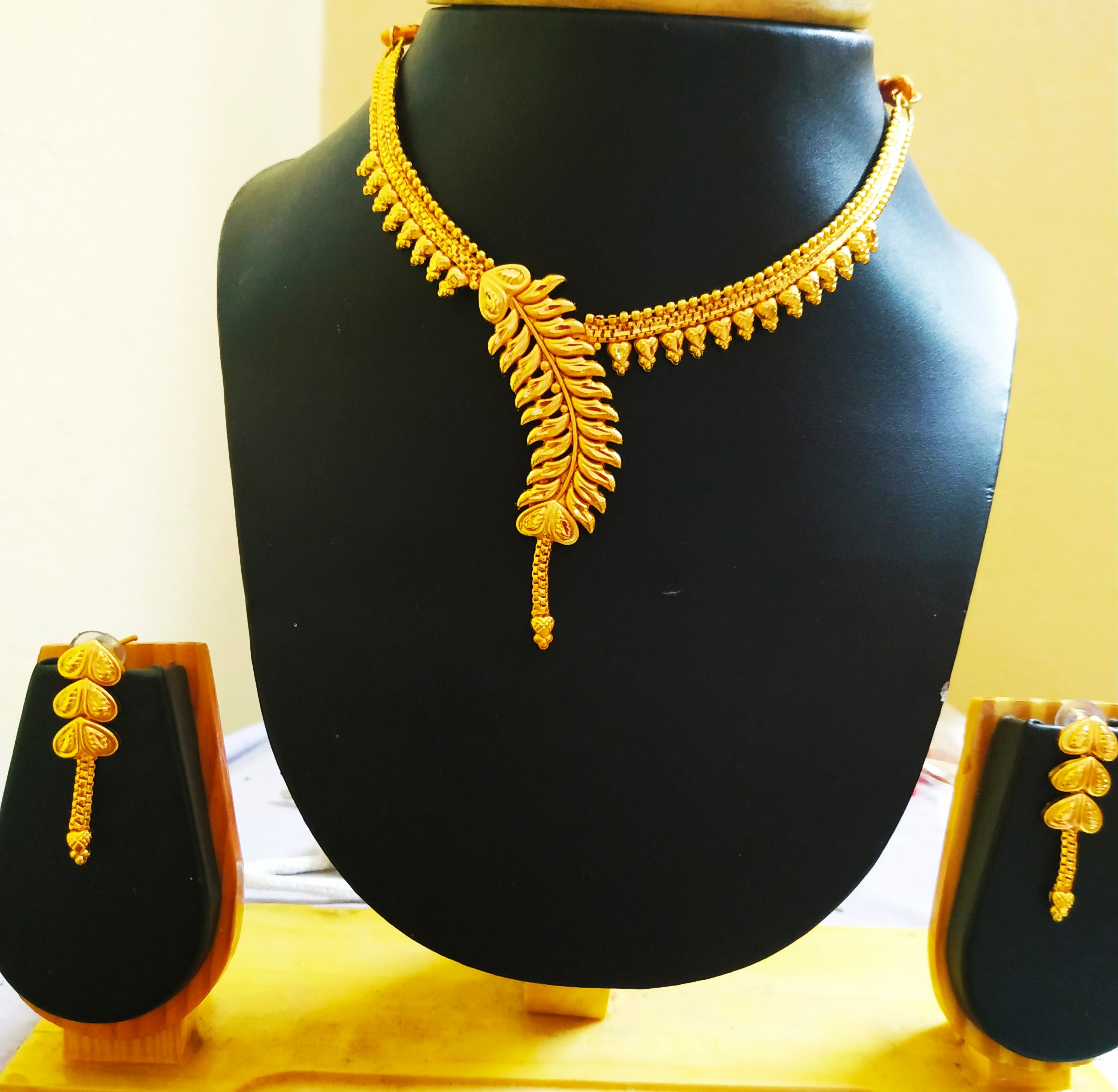 One Gram Gold Plated Ethnic Necklace Set