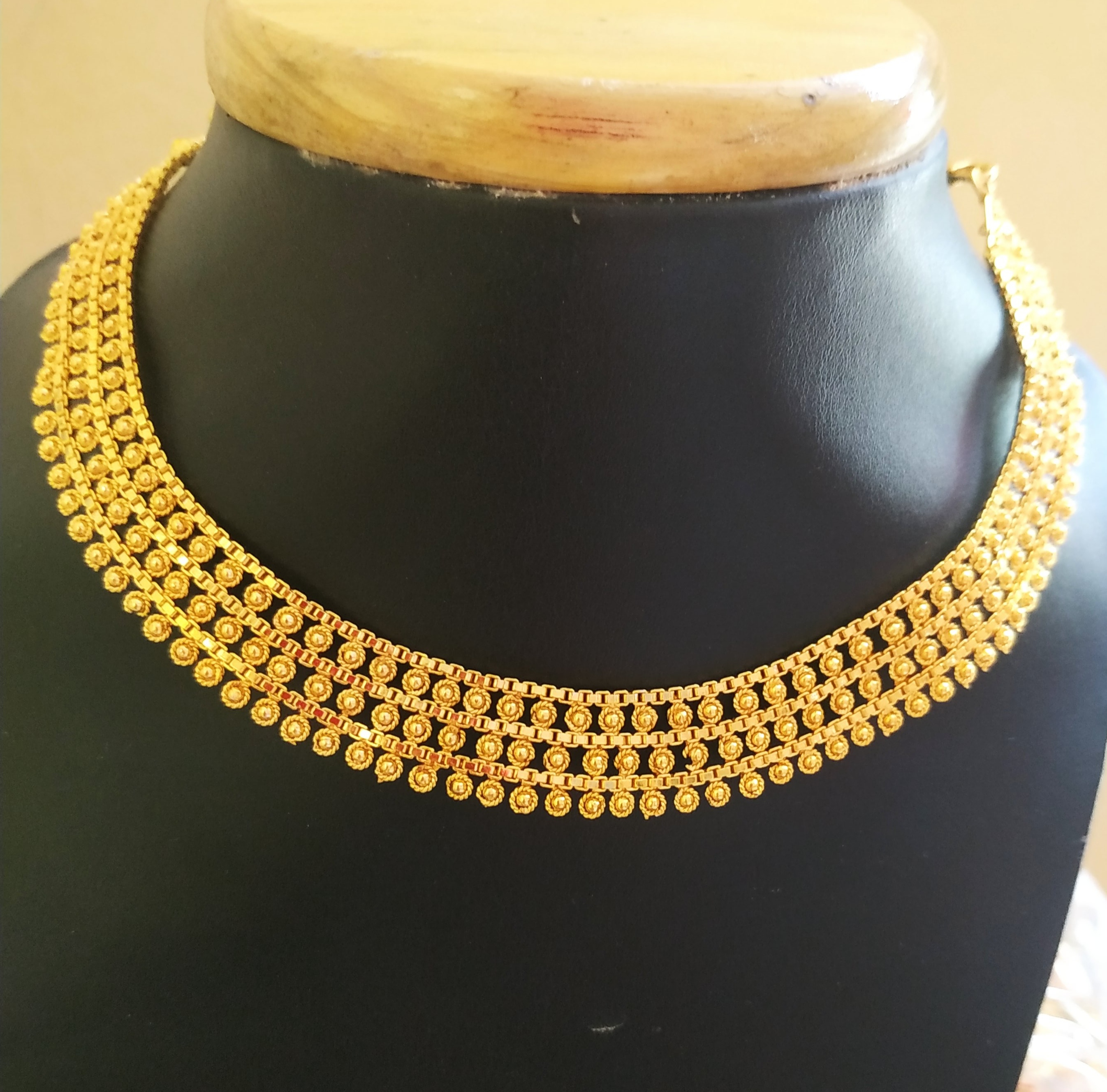Gold Plated Choker Necklace Set