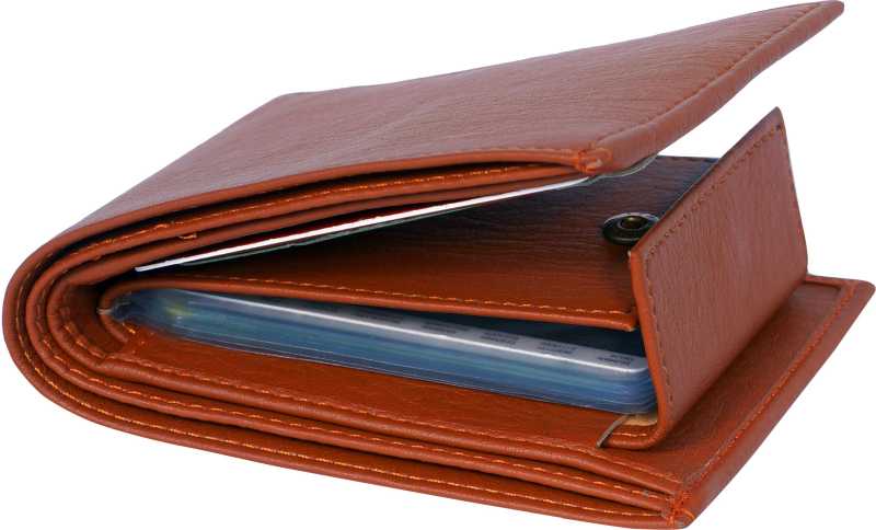 Men Casual Trendy Tan Artificial Leather Wallet